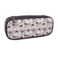 thumbnail image 2 of Picia Monkey Pattern Large Capacity PU Leather Pencil Case Organizer Pen Marker Holder Double Zipper Storage Bag Big Pencil Pouch for College Office, 2 of 6