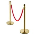 thumbnail image 7 of Crowd Control Stanchions 4-Pack, 38 Inch Stainless Steel Posts with 5ft Red Velvet Rope - Queue Barrier for Events, Casinos, Theaters, 7 of 7