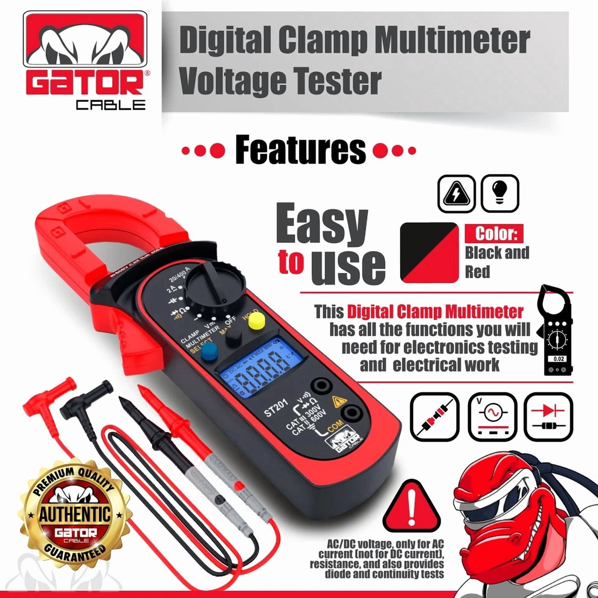 CIRCLE- Digital Multimeter Amp Clamp Ac Dc Voltmeter Ammeter Ohmmeter Volt Tester Meter