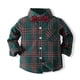 thumbnail image 3 of 2022 Spring Kids Boy Clothes Set 3 Pieces Suits Coat+Plaid Shirt+Jeans Children Little Casual Boys Clothing Sets 2-5 Years, 3 of 4