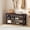 Brown, variant on Blorly 19" Compact Shoe Bench, 3-Tier Small Space Entryway Rack, Modern Minimalist Bamboo Storage Shelf for Narrow Hallway, Bathroom Towel Rack & Indoor Plant Stand, Wood