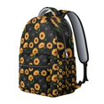 thumbnail image 2 of Black Sunflower Backpack for School,Cute School Bag,Schoolbag with Adjustable Shoulder Straps & Padded Back,15.3"x11"x7.1".﻿, 2 of 6