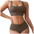 thumbnail image 1 of Women's Sports Bra Set - Vest Style No Underwire, Removable Pad, Upper Bracket Gathering, S-XL, 1 of 5