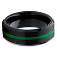 thumbnail image 2 of Silly Kings 8mm - Green Tungsten Wedding Ring - Black Band - Green Tungsten Band (Tungsten, 6), 2 of 3