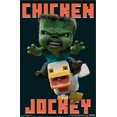 thumbnail image 2 of A Minecraft Movie - Chicken Jockey Canvas Wall Poster, 14.725" x 22.375", 2 of 4