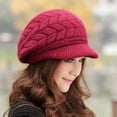 thumbnail image 5 of Loritta 2 Pack Women Winter Hat Slouchy Warm Knit Beanie Cap Black and Red, 5 of 7
