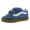 thumbnail image 5 of Vans Old Skool Velcro Suede Infant/Toddler Shoes Size 10, Color: Gum Blue/True White, 5 of 5