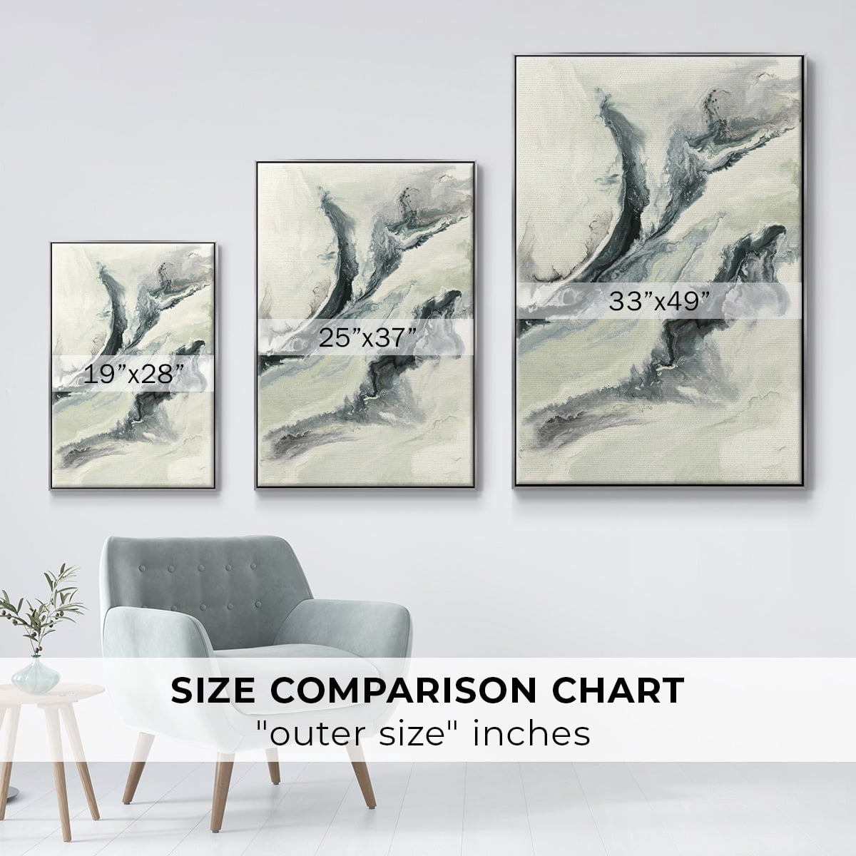 Untitled Framed Premium Gallery Wrapped Canvas - Ready to Hang - 27 x 41 - Silver Floating Frame