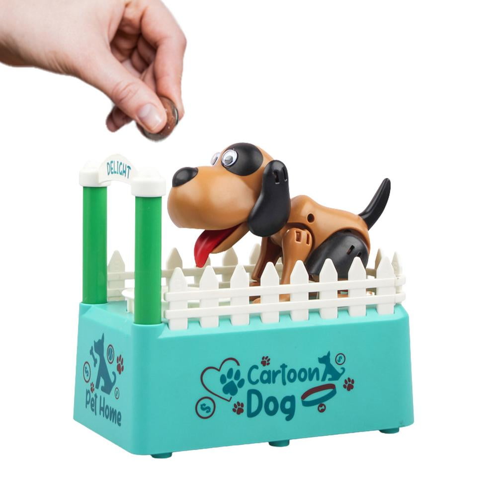 Fovolat Dog House Money Bank Piggy Bank Girls Dog Coin Bank Hungry Dog Piggy Bank Puppy Money