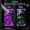 thumbnail image 2 of Casetego for Samsung Galaxy S23 Ultra 5G Case,Glow in The Dark Three Layer Heavy Duty Shockproof Protection Hard Plastic Bumper+Soft Silicone Case,Deep Rose, 2 of 7