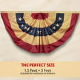thumbnail image 3 of Anley 1.5x3 Ft Vintage Style USA Pleated Fan Flag - American US Bunting Flags Patriotic Stars & Stripes - United States Fan Banner, 3 of 7
