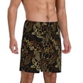 thumbnail image 2 of Naloa Sea Turtle With Ocean Men's Short Pajama Pants, Pj Shorts, Lounge Comfort Shorts-Medium, 2 of 6
