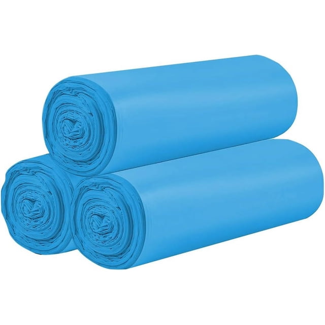 3 volúmenes de pequeñas bolsas de basura 60 duraderas 4 galones bolsas de basura pequeñas Oficina Familiar Cocina Baño dormitorio Bolsillo de basura interior (azul)