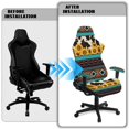 thumbnail image 6 of SCRAWLGOD Aztec Sunflower Cow Print Gaming Chair Cover with Armrest Covers Stretchable Anti Dust Furniture Protector Non Slip Washable Gaming Chair Slipcover, 6 of 9