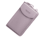thumbnail image 3 of Cartera de cuero Bolso de hombro de cuero de PU Monedero Bolso bandolera Cartera Bolsa de almacenamiento de tarjetas de dinero, Morado claro Kearding AP001028-12, 3 of 7