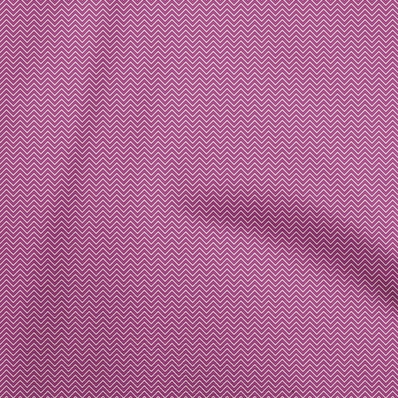 oneOone Polyester Spandex Dark Magenta Fabric Chevron Dress Material Fabric Print Fabric By The Yard 56 Inch Wide