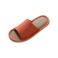 thumbnail image 2 of Family Slippers Home Slippers Toe Slippers Slippers Indoor Bedroom Slippers Linen and Cloth Slippers Indoor House Slippers All Seasons Silent Slippers Unisex Saffron 8, 2 of 6