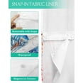 thumbnail image 3 of No Hook Shower Curtain with Snap in Liner, Summer Ocean Jellyfish Seashell Starfish Coral Wood Grain Shower Curtains for Bathroom, Washable Shower Curtain Liner Set with Mesh Top Window, 60"x72", 3 of 6