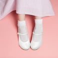 thumbnail image 3 of HOMEHOT Girls Mary Jane Shoes Casual Princess Ballerina Dress Shoes Low Heels Slip on Flat Shoes for School Party Wedding White Size 13, 3 of 8