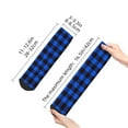 thumbnail image 2 of Uemuo Buffalo Plaid Blue Black Printed Crew Socks, Moisture-Wicking Socks, Athletic Socks for Men Breathable Cushion Socks Casual Sport Socks for Running Traveling, 2 of 6