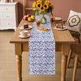 thumbnail image 3 of Table Runner - 36 Inch Long, Purple Flower Pattern Kitchen Dining Table Runner Dresser Scarves, Vintage Floral Botanical Simple Farmhouse Decor for Coffee Tables Wedding Party Banquet, 3 of 8