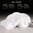 thumbnail image 7 of SONORO KATE Pinch Pleat Feather Down Comforter Queen Size, High Fill Power Soft Duvet Insert with Corner Tabs, All Season Bedding Comforter (90"x90", White), 7 of 7