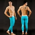 thumbnail image 5 of Huanledash Men's Fashion Sexy U Convex Pouch Skinny Long Pants Thermal Underwear Leggings, 5 of 8