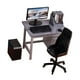 thumbnail image 1 of Escritorio de computadora en miniatura, silla, mesa de juego, escenas de manualidades con teclado, escala 1:12 gris, 1 of 9