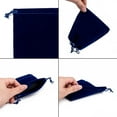 thumbnail image 2 of 10 Pcs Rectangle Velvet Pouches Dark Blue Gift Bags Wedding Favor Bags for Christmas Party Festival Bathroom Soaps Makeup Velvet Favor Bags 12x10cm 10pcs, 2 of 4