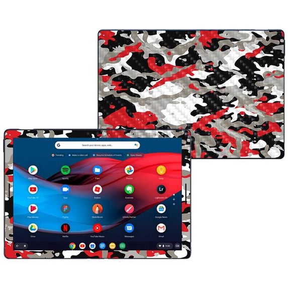 MightySkins GOPIXSL-Red Camo Skin Decal Wrap for Google Pixel Slate 12.3 in. 2018 Sticker - Red Camo