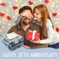 thumbnail image 3 of Wedding Anniversary Blanket Gifts for Him Her Best Romantic Anniversary Marriage Gifts for Wife Husband Men Women Happy Anniversary for Couple Mom Dad Parents Custom Blanket 60 X 50 Inches, 3 of 5