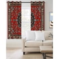 thumbnail image 3 of Blackout Curtains for Bedroom, Red Bohemian Room Darkening Window Drapes for Living Room, Boho Flower Abstract Modern Retro Art Thermal Insulated Grommet Curtains, 42x54 inch, 2 Panels, 3 of 9