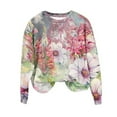 thumbnail image 4 of Spring Tops for Women Homenesgenics Clothes under $5.00 Fashion Women's Casual Long Sleeve Round Neck Ladies Sweatshirt Tops Blouse(Multi-color,M), 4 of 4