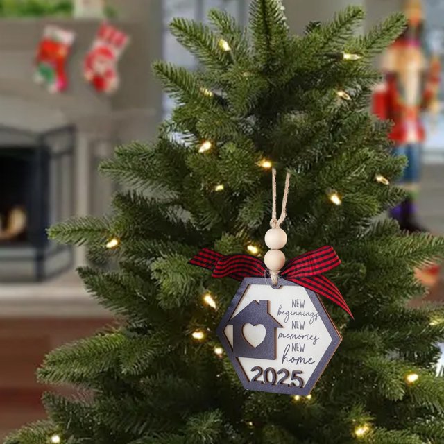 Adornos navideños, adornos navideños, regalos navideños, casa, árbol de Navidad de madera, colgante, decoración navideña, accesorios, objetos decorativos