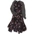 thumbnail image 1 of Joie Womens Morley Silk Handkerchief Slip Dress, Black, 4, 1 of 1