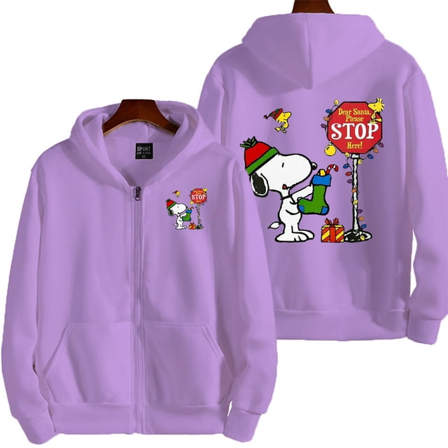 Sudadera con capucha de dibujos animados de Snoopy Charlie Brown para hombre y mujer, sudadera de gran tamaño con cremallera, nueva chaqueta de pareja de dibujos animados de anime