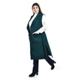 thumbnail image 2 of Chaleco largo con cinto Roman Fashion /Tallas Extras, 3018 (Verde botella) verde oscuro 40, 2 of 6