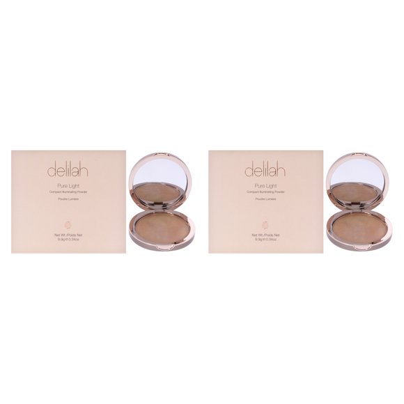 Poudre Compacte Illuminatrice Pure Light - Aura par delilah pour Femmes - Poudre 0,34 oz - Lot de 2