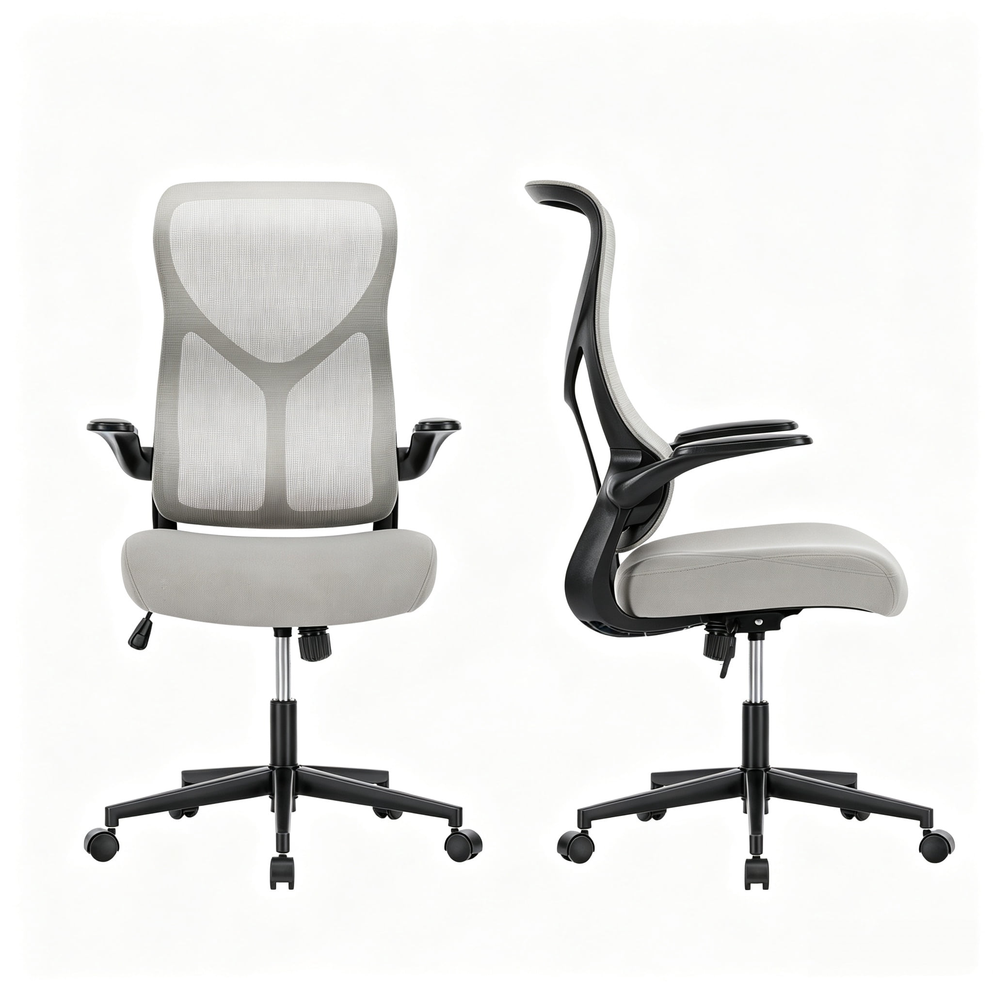Ergonomic Mesh Computer Chair with Flip-up Armrests and Lumbar Support