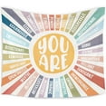 thumbnail image 2 of Boho Sunshine Tapestry, You Are Inspirational Tapestry Wall Hanging, Colorful Boho Sun Positive Affirmation Wall Blanket Decor for Kids Room Nursery Playroom Classroom, 2 of 6
