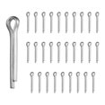 thumbnail image 1 of Uxcell 30-Pack Pasadores de Cotter, M5x30 Sujetadores de Resorte de Acero Inoxidable Pasador de Enganche para Bloqueo de Remolque/Abrazaderas, Clips R [Plateado], 1 of 7