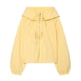 thumbnail image 2 of Nestiefly Women's Zip Up Hoodies Drawstring Windbreaker Jacket Sport Casual Workout Coats Y2K Long Sleeve Outwears with Pockets 2026 Yellow XS, 2 of 7