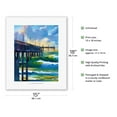 thumbnail image 2 of Early Light - Waves Breaking on Pier - From an Original Color Painting by Wade Koniakowsky - Fine Art Rolled Canvas Print 11in x 14in, 2 of 4