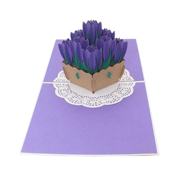 Pop Up Cards, Cupid's Valentine, 12 Inch Life Sized Forever Flower Bouquet 3D Popup Greeting Cards, Valentine's Day, Anniversary Card, Note Card & Envelope