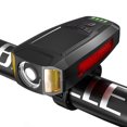 thumbnail image 1 of Bike Lights LEDs Cycling Headlight with 130dB Horn Speaker USB Rechargeable 5 Light Modes for, 1 of 8