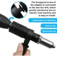 thumbnail image 2 of Electric Rivet Gun Adapter Rivet Drill Adapter Riveter Insert Nut Tool with 2.4/3.2/4.0/4.8mm Diameter Rivet Head and Black Handle Wrench, 2 of 5