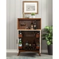 thumbnail image 3 of Alpine Furniture Flynn Large Wood Bar Cabinet in Acorn-White, 3 of 8