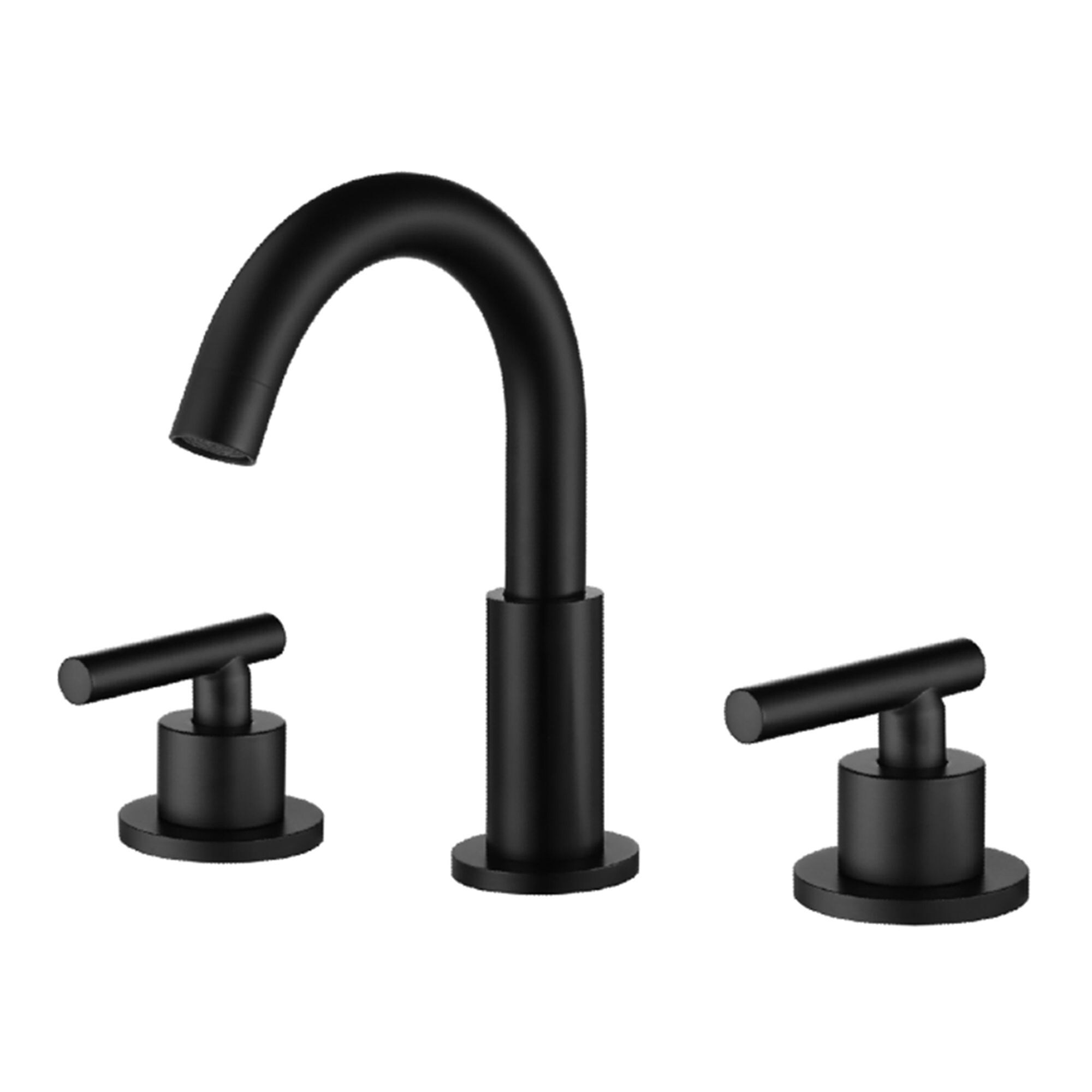 Ｋa　OF ALL FORM 2WAY NUANCE TOP BLACK KES Black Bathroom Faucets with Drain (with Overflow