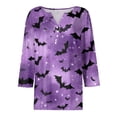 thumbnail image 5 of Halloween Cute Shirts for Women Funny Ghost Pumpkin Spider Graphic Tee Pumpkin Print Festive Autumn Top, 5 of 6