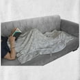 thumbnail image 6 of Retro Soft Flannel Fleece Blanket, Twisting Greyscale Spots Concentrated at the Centre of Vortex Funky Geometric, Cozy Plush for Indoor and Outdoor Use, 60" x 80", Grey and Pale Grey, by Ambesonne, 6 of 6